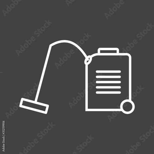 Unique Vaccum Cleaner Line Vector Icon