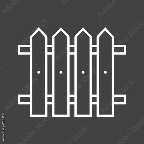 Unique Fence Line Vector Icon