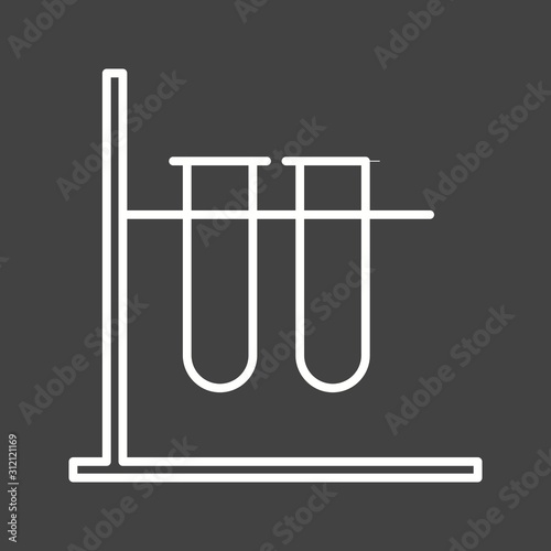 Unique Test Tubes Vector Line Icon photo