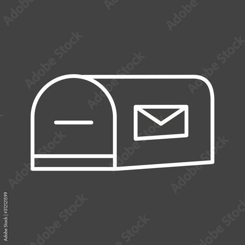 Unique Letterbox Vector Line Icon