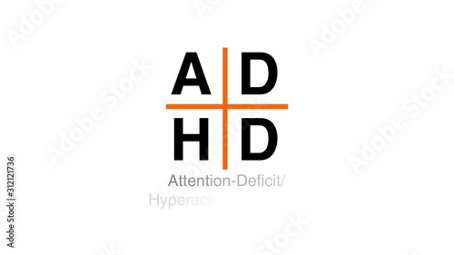 ADHD, Attention Deficit Hyperactivity Disorder animated 
