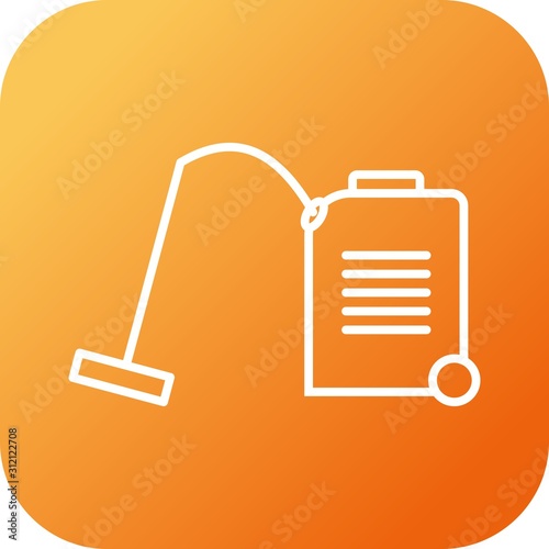 Unique Vaccum Cleaner Line Vector Icon