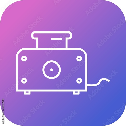 Unique Toaster Line Vector Icon