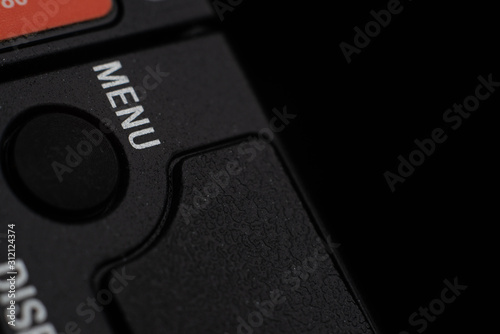 Tableau sur toile menu button on the camera