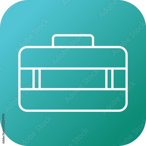 Unique Suitcase Vector Line Icon