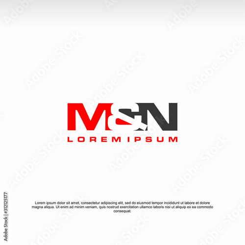 Initial letter logo, M&N logo, template logo
