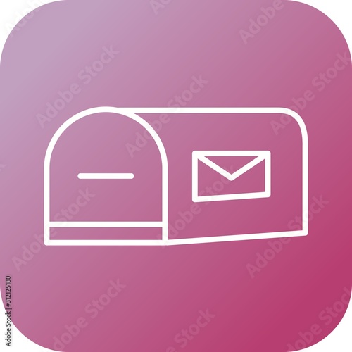 Unique Letterbox Vector Line Icon
