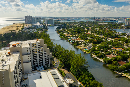 Aerial drone photo Fort Lauderdale FL USA