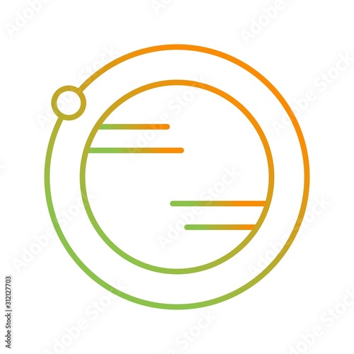 Unique Orbit Vector Line Icon
