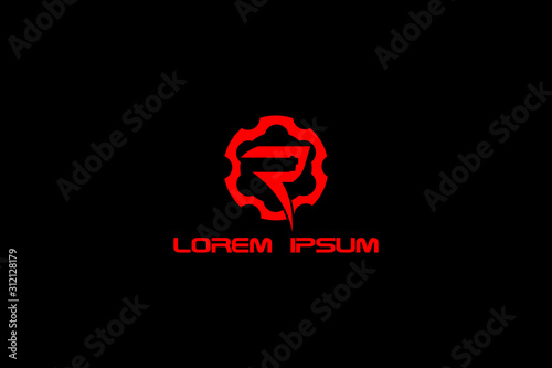 letter R vector logo template