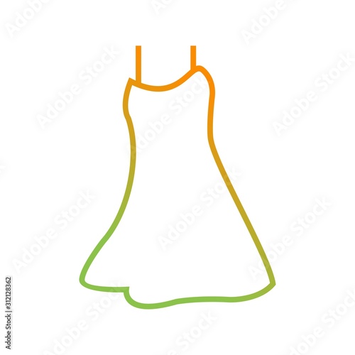 Unique Night Dress Vector Line Icon