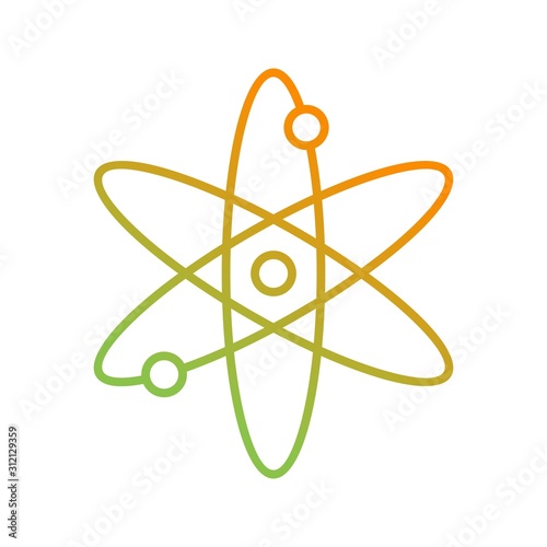 Unique Atom Vector Line Icon photo