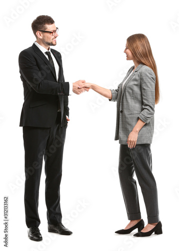 Business people shaking han...