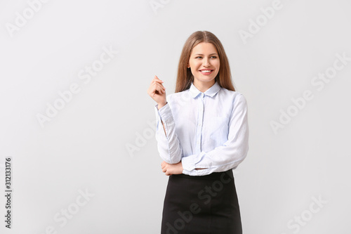 Beautiful young businesswom...