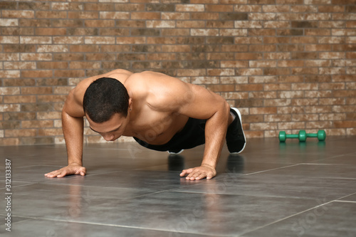 Sporty African-American man...