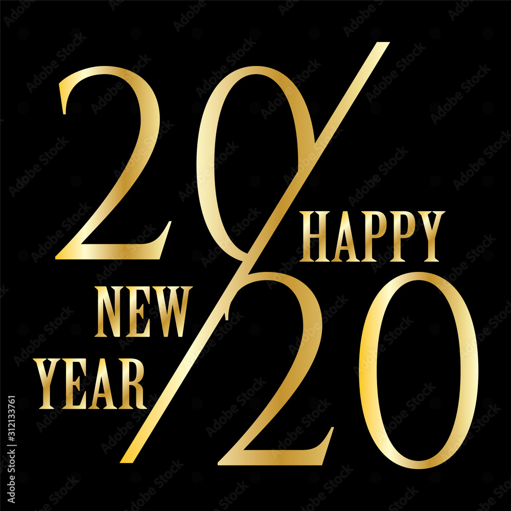 Fototapeta Happy new year 2020