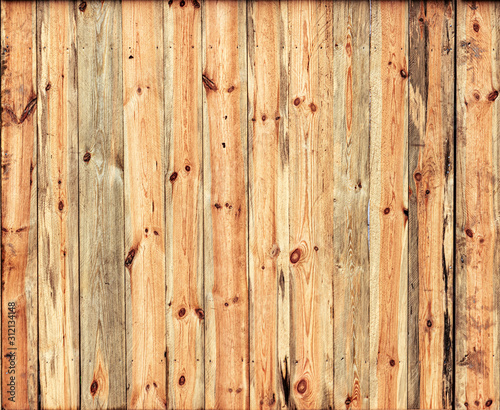 texture of yellow wooden boards for background © maykal