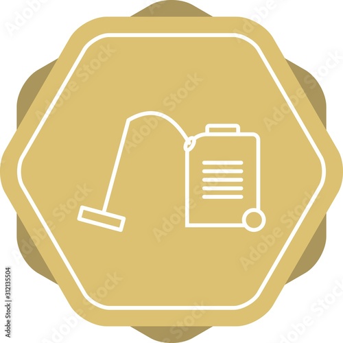 Unique Vaccum Cleaner Line Vector Icon