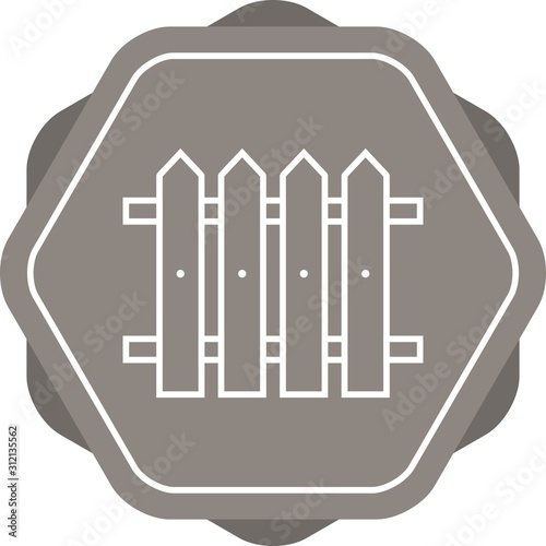 Unique Fence Line Vector Icon