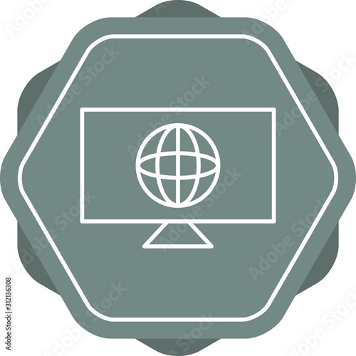 Unique Global News Vector Line Icon