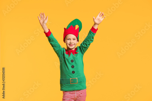 Little boy in costume of el...