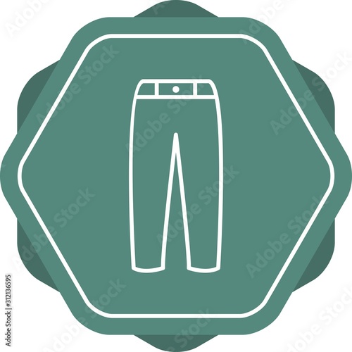 Unique Pants Vector Line Icon photo