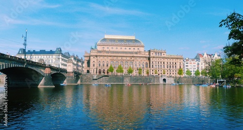 View of the National Theatre in Prague, Czech