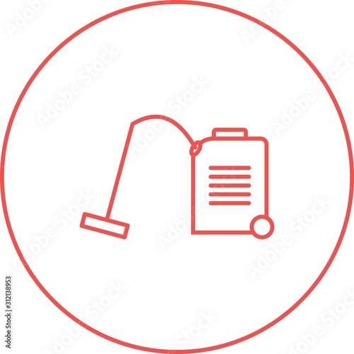 Unique Vaccum Cleaner Line Vector Icon