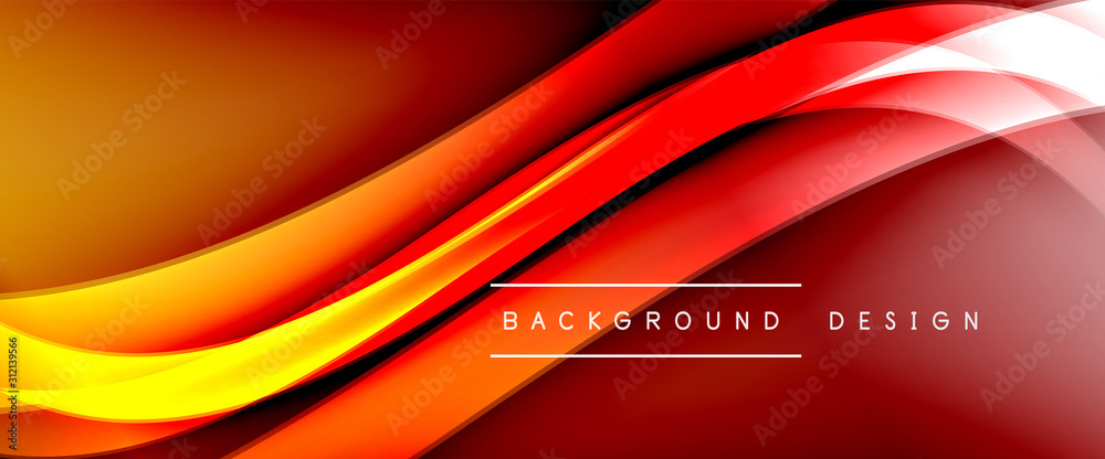 Dynamic trendy fluid color gradient abstract background with flowing ...