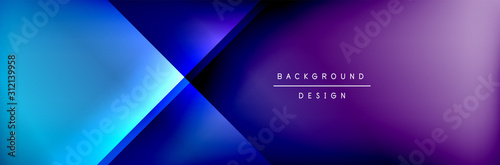 Abstract background - squares and lines composition created with lights and shadows. Technology or business digital template