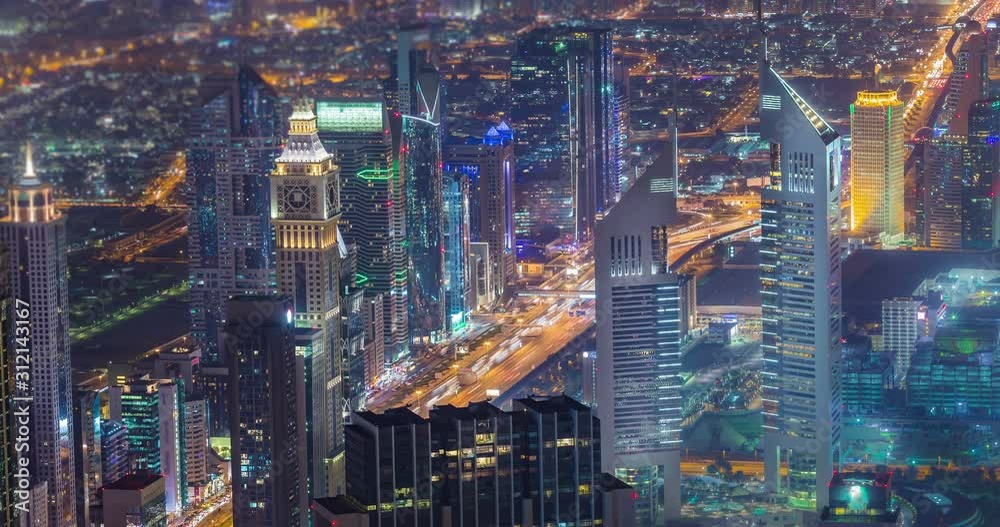 Time Lapse Video Of Dubai Business City Downtown