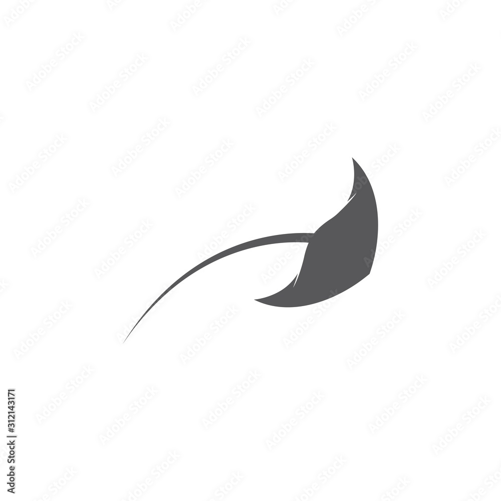Stingray logo ilustration vector flat design template Stingray logo ilustration vector flat design template
