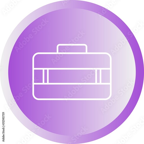 Unique Suitcase Vector Line Icon
