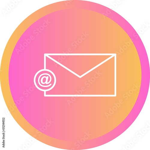 Unique Email Vector Line Icon