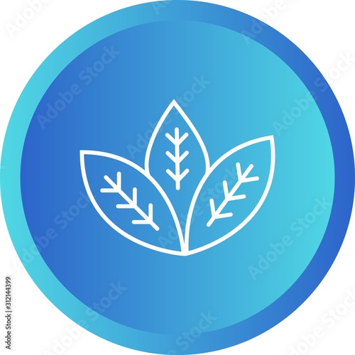 Unique Spearmint Vector Line Icon