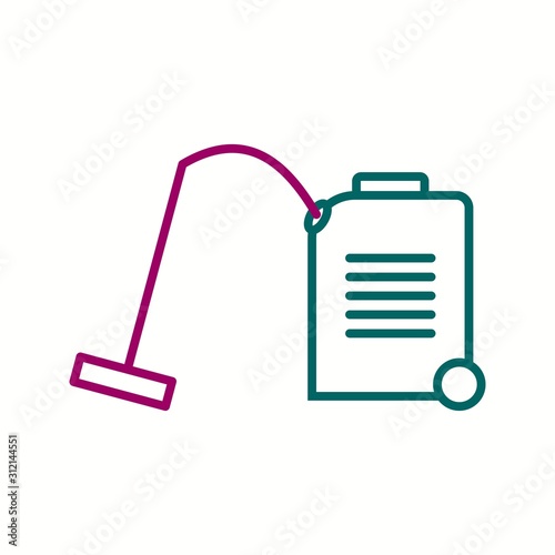 Unique Vaccum Cleaner Line Vector Icon