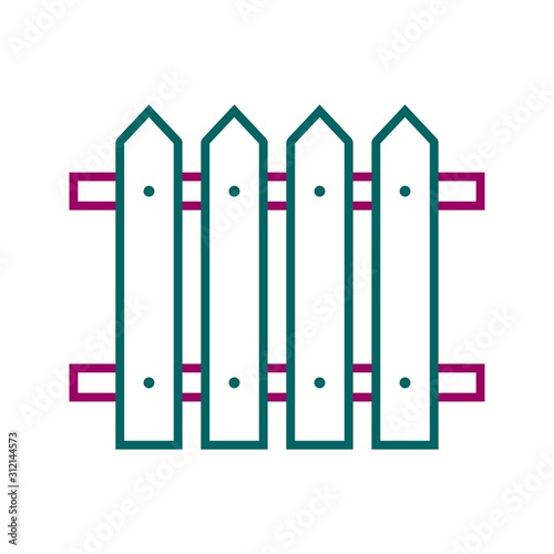 Unique Fence Line Vector Icon