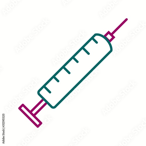 Unique Injection Vector Line Icon