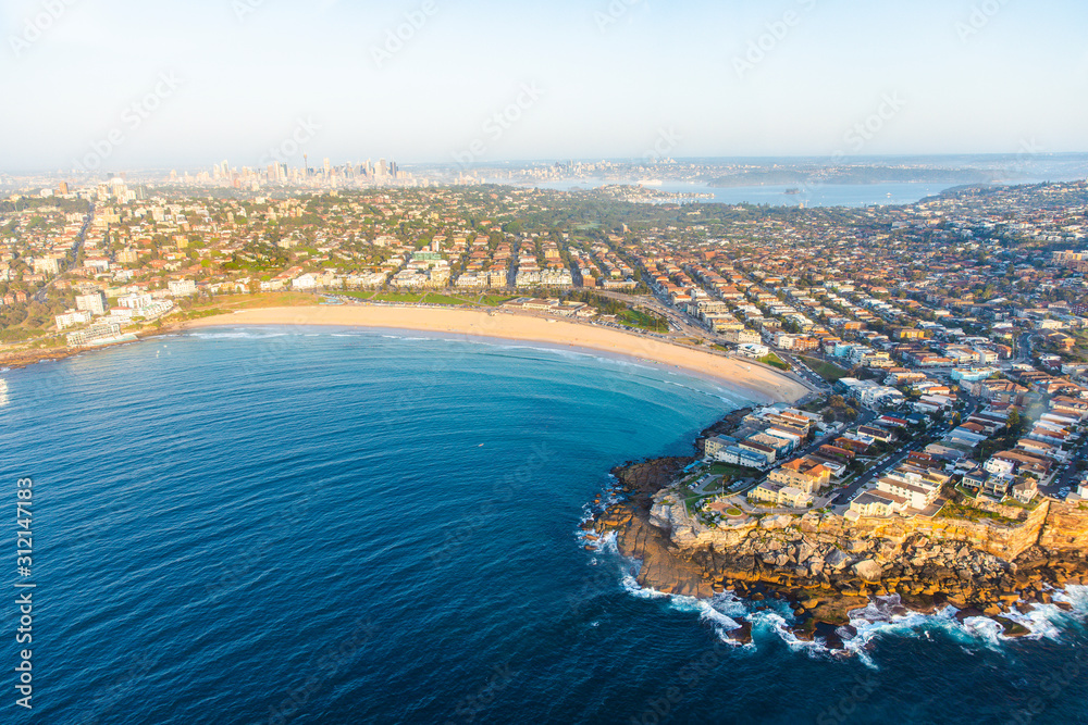 Bondi Beach, Sydney Australia aerial
