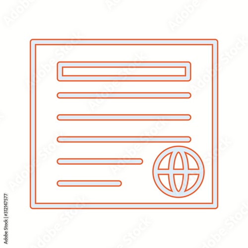 Unique Newspaper Vector Line Icon photo