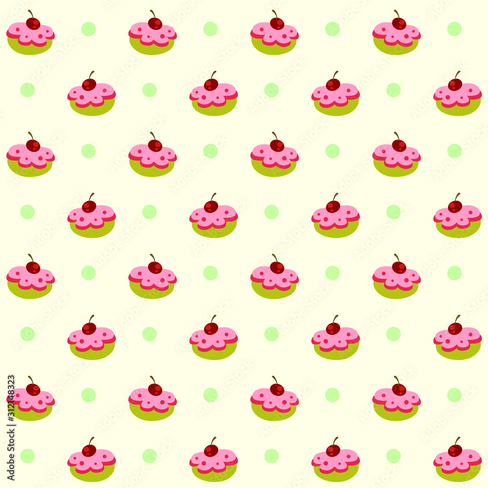 vector cartoon cake seamless repeatable pattern vector cartoon cake seamless repeatable pattern