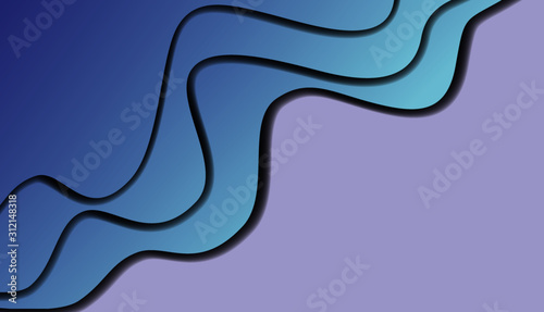 abstract blue paper cut background