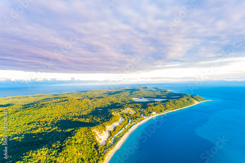 Moreton Island, Queensland, Australia from above