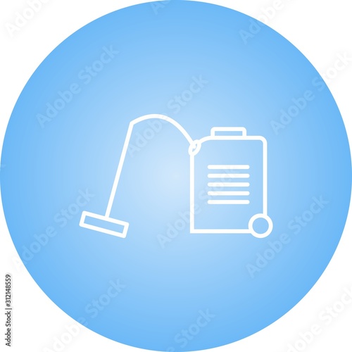 Unique Vaccum Cleaner Line Vector Icon