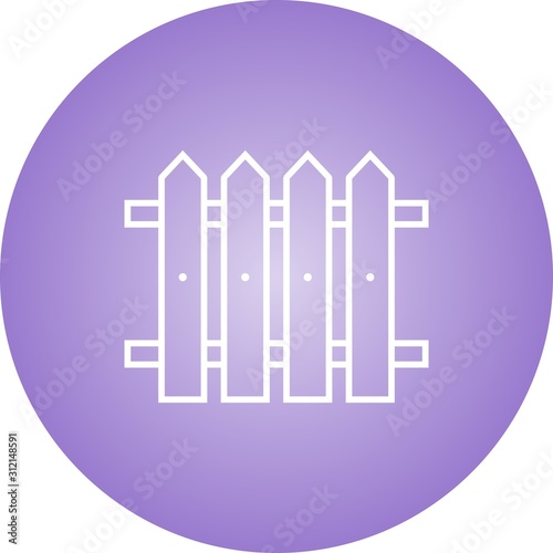 Unique Fence Line Vector Icon