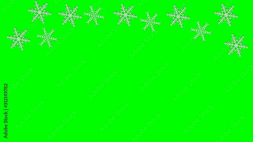 Snowflakes Are Forming Winter Holiday Christmas On New Year's Day Background,green screen Snowflakes Are Forming Winter Holiday Christmas On New Year's Day Background,green screen