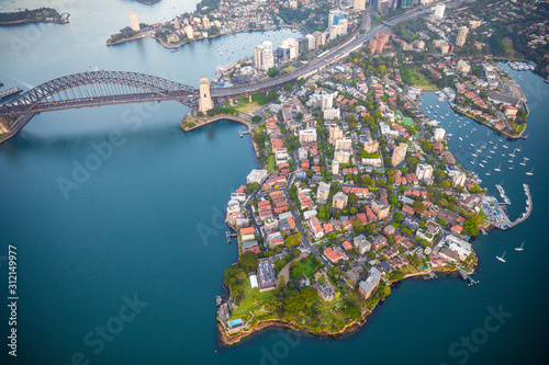 Kirribilli Suburb Peninsula in Sydney Harbour, Australia  photo