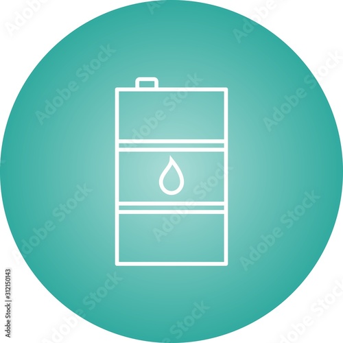 Unique Oil Barrel Vector Line Icon