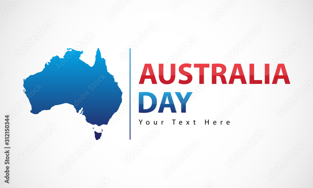 Australia Day Banner. Designed for web, banner, background, backdrop, etc. Suitable for your business. - obrazy, fototapety, plakaty 