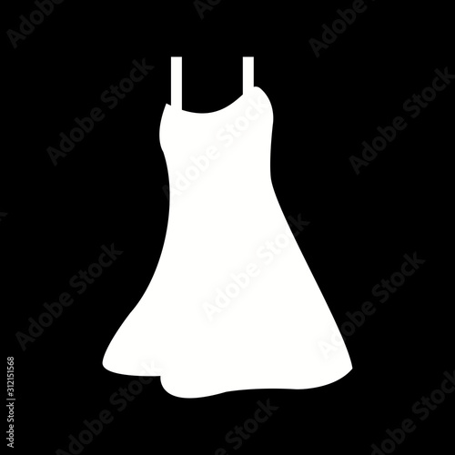 Unique Night Dress Vector Glyph Icon